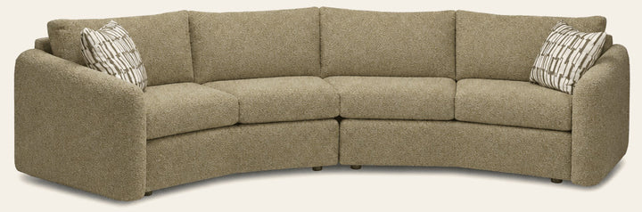 Ella Sectional Sofa in Wooly Mammoth front view - sectional by Stylus - Whats New Furniture Portland OR