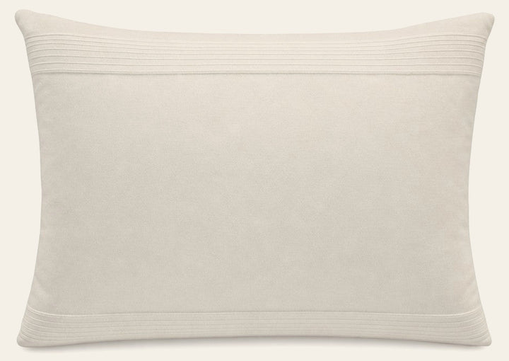 Cream accent pillows with a plush rectangular shape, sold as a pair - Whats New Furniture Portland OR
