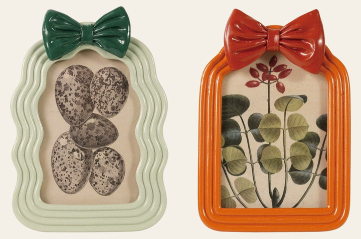 Resin Photo Frame with Bow, 2 Styles (Holds 4" x 6" Photo) both styles - decor by Creative - Whats New Furniture Portland OR