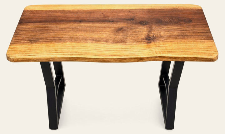 Natural wood handmade redwood coffee table with visible grain - Whats New Furniture Portland OR