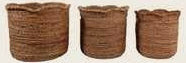 16/18/20" Scallop Edge Round Baskets, Natural, Set of 3 by Sagebrook Home - product view - Whats New Furniture Portland OR