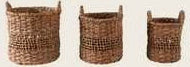 12/15/17" Open Weave Banana Leaf Baskets, Natural, Set of 3 by Sagebrook Home - product - Whats New Furniture Portland OR