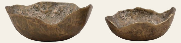 Damara Bowl Set of 2 Antique Brass by Dovetail - product view - Whats New Furniture Portland OR