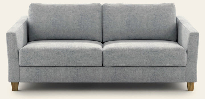 Monika Queen Loveseat Sleeper in Cerona 70, Oak legs — closed sofa, front view - What's New Furniture, Portland Oregon