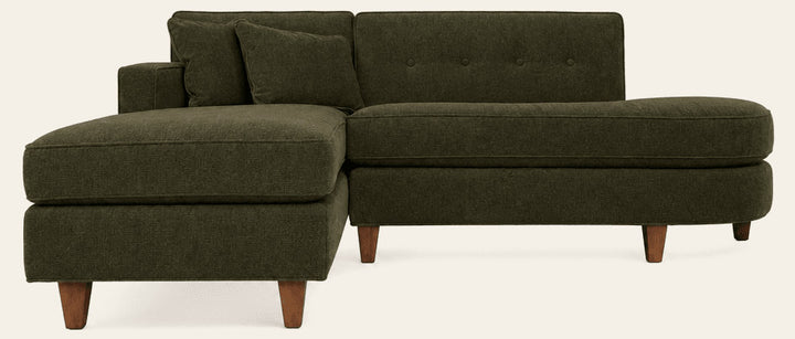Dorset Sectional in Evergreen chenille - Hand-Built USA chaise sectional by Rowe - Whats New Furniture Portland OR