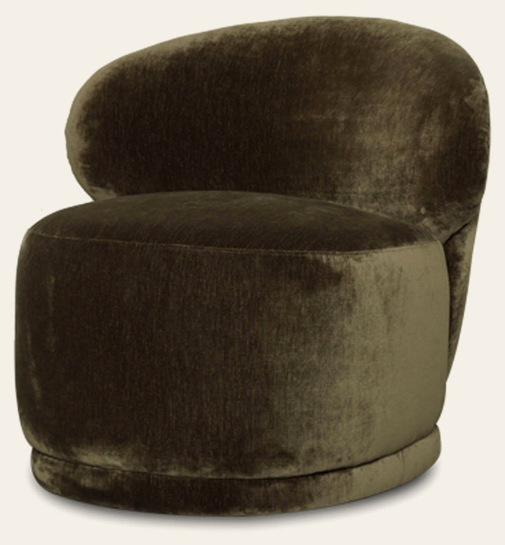 Rollo Club Chair in Distressed Velvet Khaki Green - studio - LH Imports - Whats New Furniture Portland OR