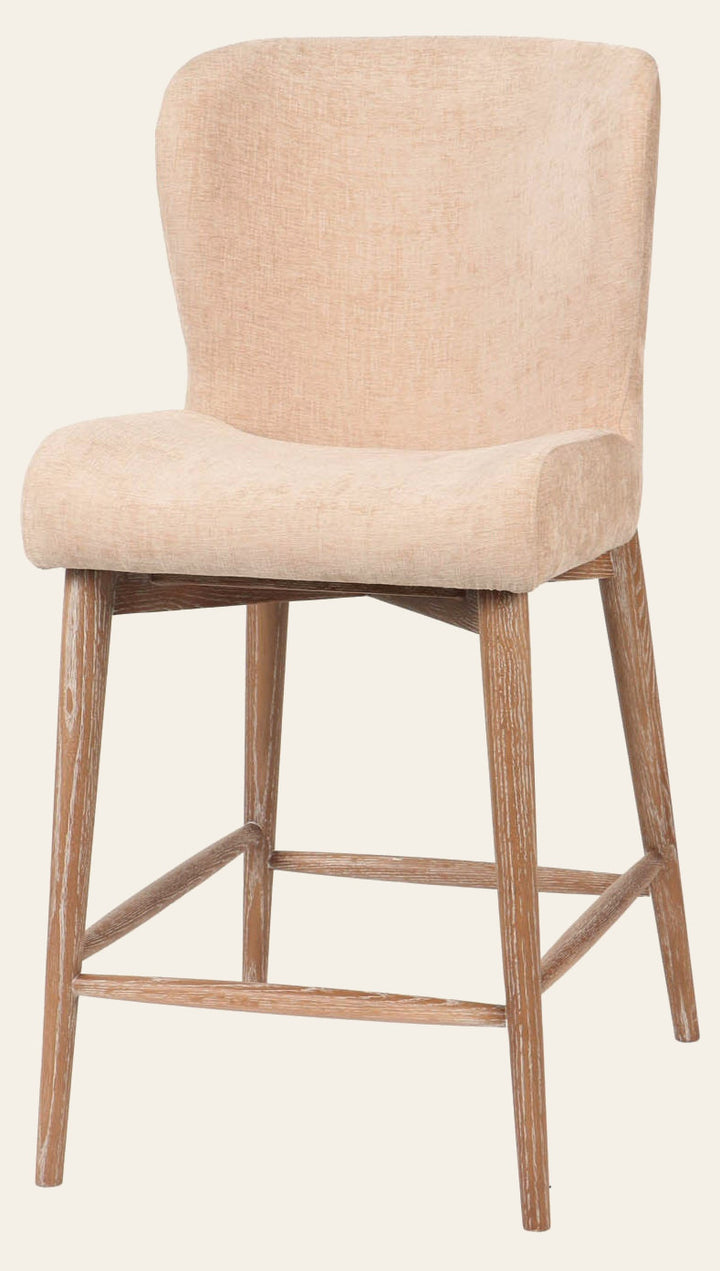 Uffizi Counter Stool - Champagne Chenille - Whats New Furniture Portland OR