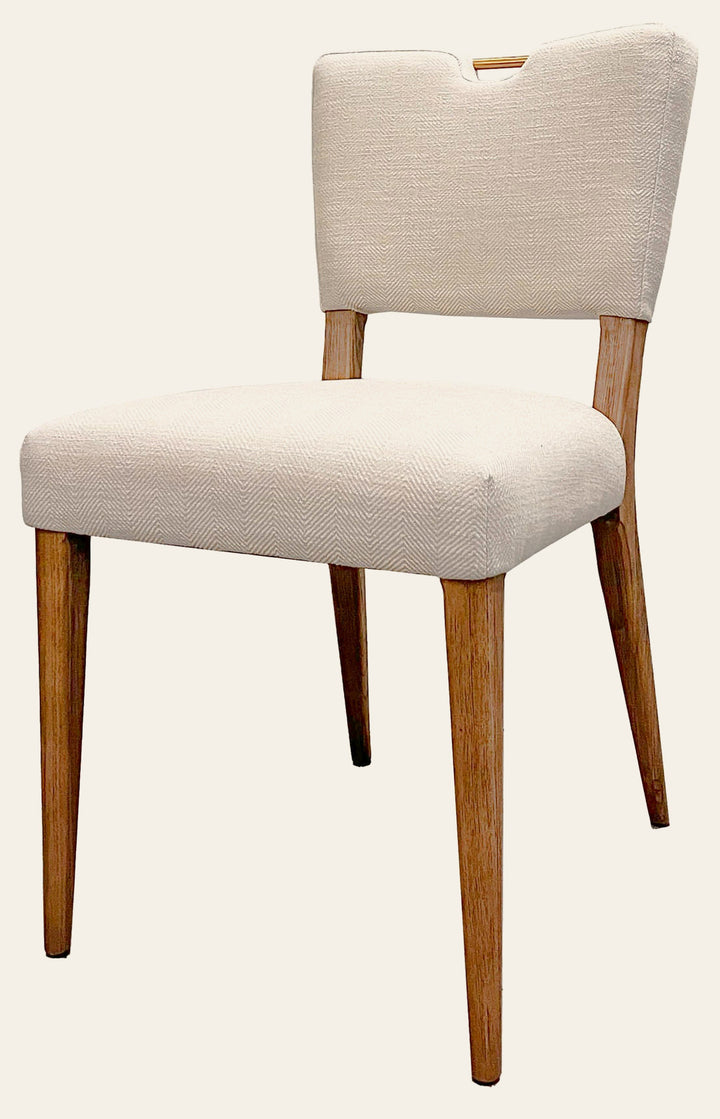 Luella Dining Chair - Sandy Beige/Cool Brown Legs - Whats New Furniture Portland OR