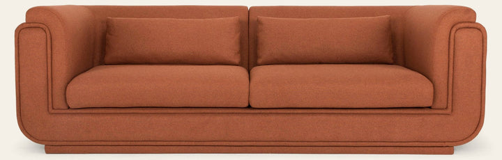 Ladd 3-Seater Sofa in Cute Burnt Umber front view - sofa by What's New Furniture - Whats New Furniture Portland OR