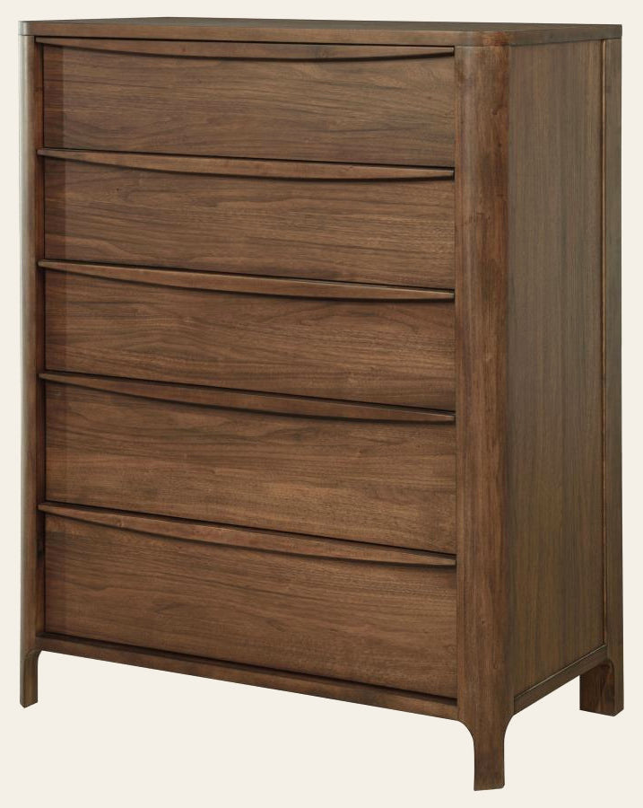 Maderia 5-drawer Chest of Drawers Walnut - What's New Furniture - Portland, Oregon