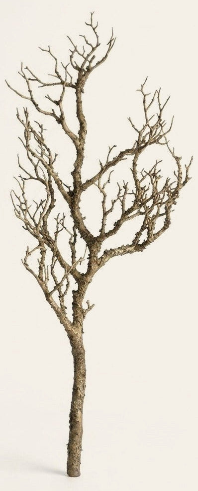 Faux bare wood branch 31 inches tall front view on white - artificial branch by Kalalou - Whats New Furniture Portland OR