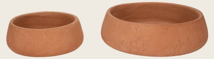 Terracotta Bowls - Natural Finish Set of 2 - What's New Furniture - Portland, Oregon