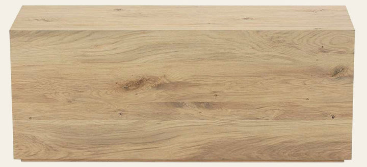 Indira Rectangle End Table in Vintage Oak front view - Rowe end table - What's New Furniture Portland OR