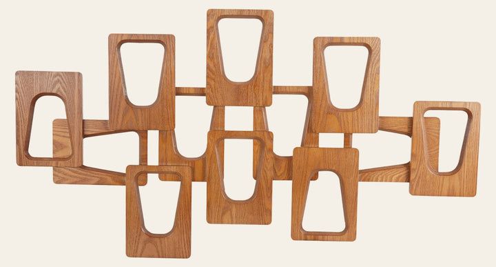 MDF Mid-Century Modern Wall Décor, Wood Finish, 44" front view - wall decor by Bloomingville - Whats New Furniture Portland OR