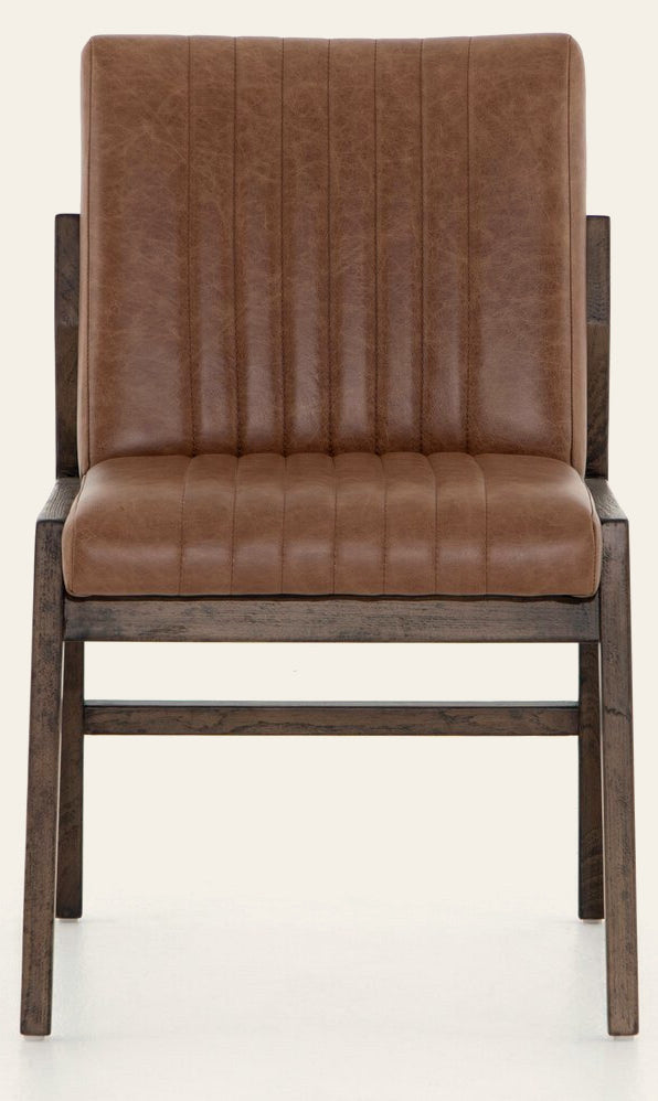 Alice Dining Chair in Sonoma Chestnut front studio view - Whats New Furniture Portland OR
