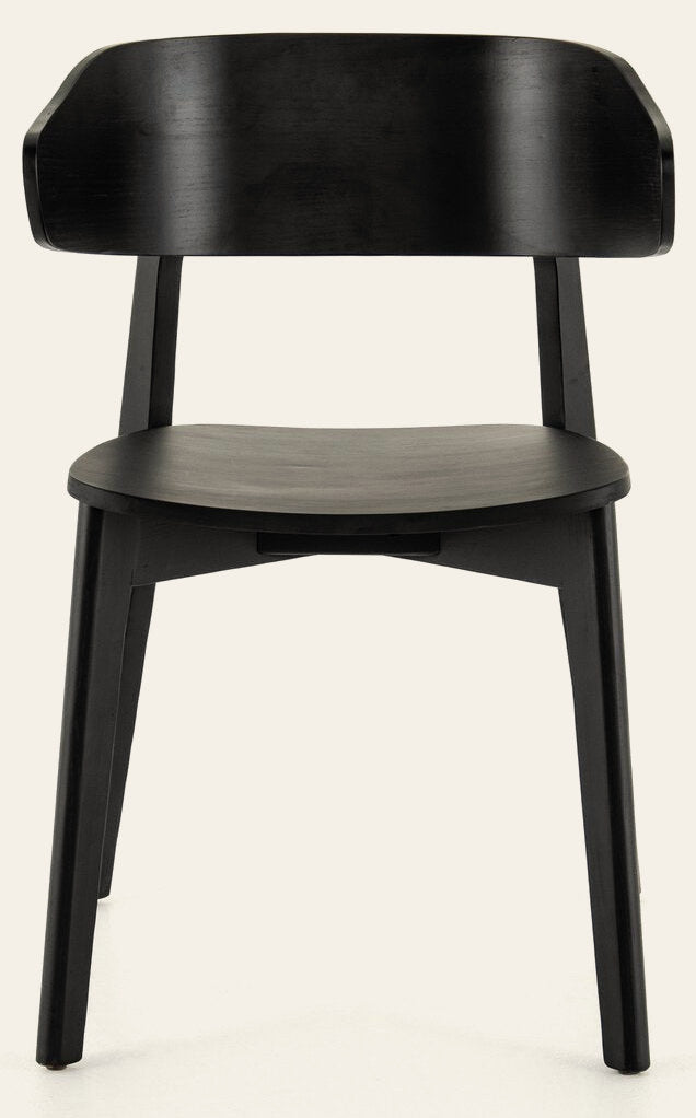 Franco Dining Chair in Black front studio view - Whats New Furniture Portland OR