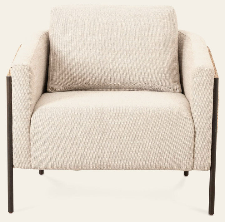 Jayda Chair in Gable Taupe front studio view - Whats New Furniture Portland OR