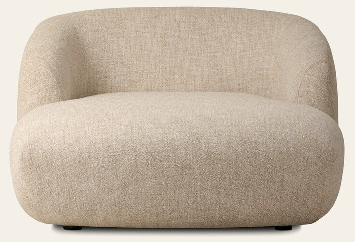 Channing Chaise in Yuma Cream front studio view - Whats New Furniture Portland OR