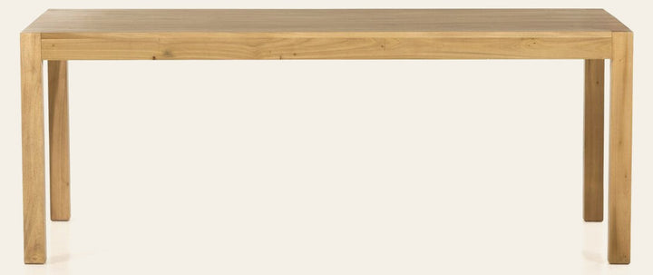 Isador Dining Table in Dry Wash Poplar front studio view - Whats New Furniture Portland OR