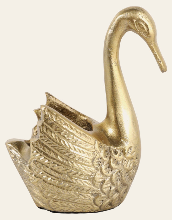 Swan Planter front view - planter by Sagebrook Home - Whats New Furniture Portland OR