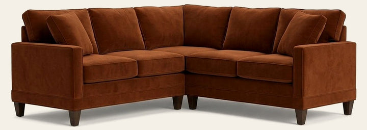 Pinnacle Sectional in Marquis Rust, three-quarter angle - Whats New Furniture