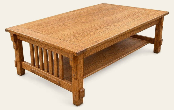 Natural Oak vintage coffee table with visible wood grain.