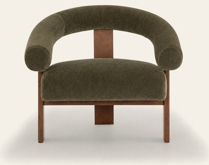 Marquam Accent Chair in Mohair Forest Green - studio - What's New Furniture - Whats New Furniture Portland OR