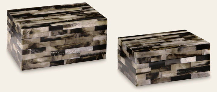 Ellford Box Set of 2 in Black/Brown/Cream — official Ashley Furniture studio view