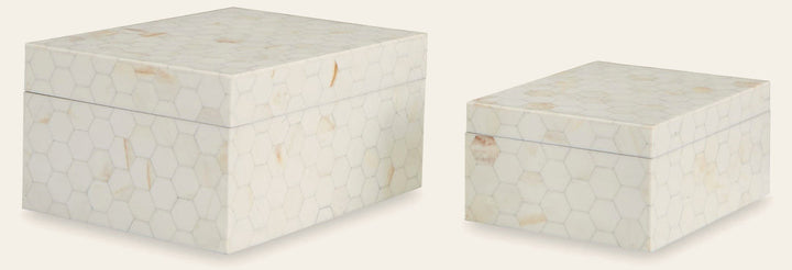 Aldenburg Box Set of 2 in Cream — official Ashley Furniture studio view