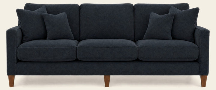 Summit Sofa in Peyton Navy - studio front view - Stanton - Whats New Furniture Portland OR
