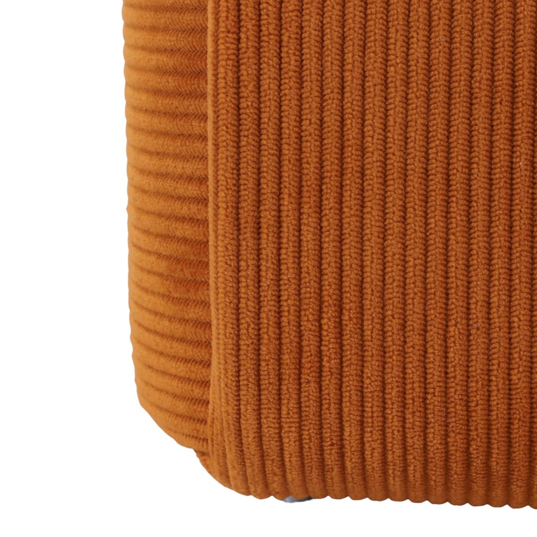 Woven Corduroy Cube Ottoman 15", Rust corduroy texture close up - ottoman by Sagebrook Home - Whats New Furniture Portland OR
