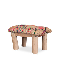 Woven Jute Stool detail view - Whats New Furniture - Portland, Oregon