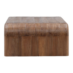 Wynne Coffee Table - Medium Brown Mindi Wood side profile - Coffee Tables by Dovetail - Whats New Furniture Portland OR