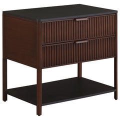 Zimmerlee 2-drawer Side Table with Shelf Rust Brown - What&