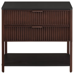 Zimmerlee 2-drawer Side Table with Shelf Rust Brown - What&