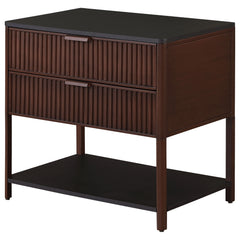 Zimmerlee 2-drawer Side Table with Shelf Rust Brown - What&