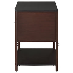 Zimmerlee 2-drawer Side Table with Shelf Rust Brown - What&