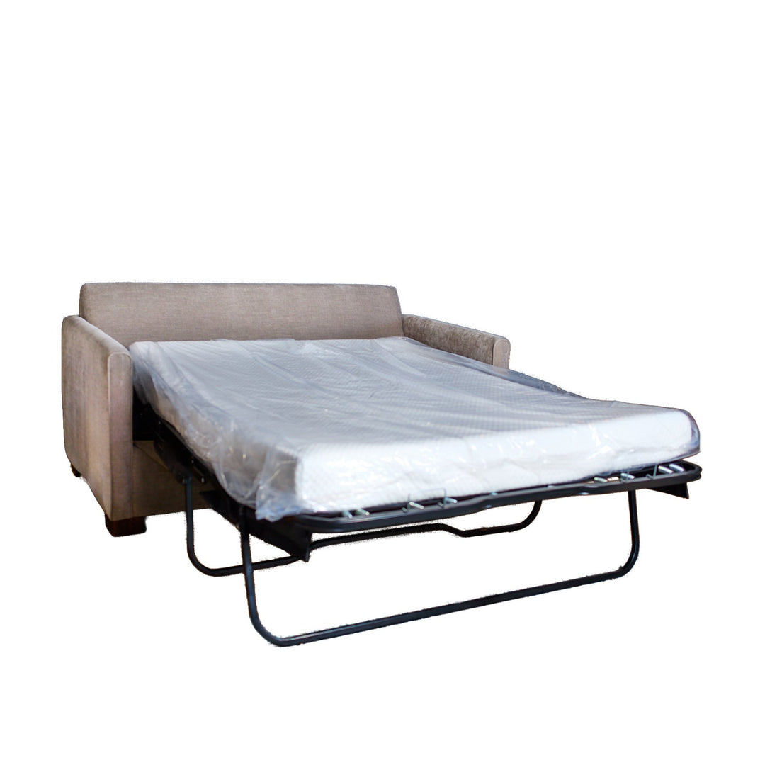 Zinc Full Sleeper in Nexus Smoke open sleeper view - Pacific Northwest full sleeper sofa by Stylus - Whats New Furniture Portland OR