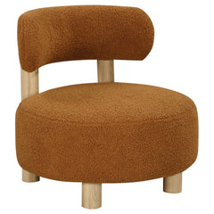 Zonie Boucle Upholstered Barrel Back Accent Chair Orange - What&