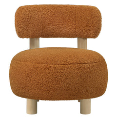 Zonie Boucle Upholstered Barrel Back Accent Chair Orange - What&