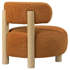 Zonie Boucle Upholstered Barrel Back Accent Chair Orange - What&