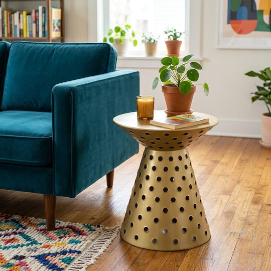 Proton Side Table styled in a bright Portland mid-century modern interior - Whats New Furniture