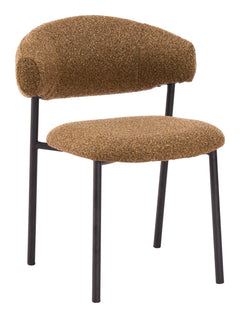 Seville Dining Chair in Brown Cork three-quarter view - dining chair by Zuo - Whats New Furniture Portland OR