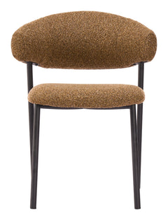 Seville Dining Chair in Brown Cork front view - dining chair by Zuo - Whats New Furniture Portland OR