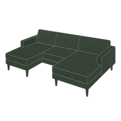 Compact U Sectional 149