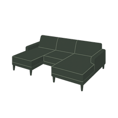 L-Chaise + Bumper 127 diagram
