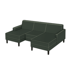 L-Chaise + Tux 135 diagram