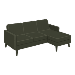 Sofa Chaise w/ Storage diagram