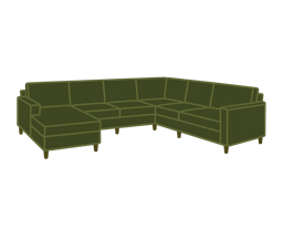 U-Chaise 124" diagram