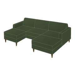 U-Bumper Sectional 168 diagram